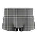 Black And White Glen Plaid Print Men's Boxer Briefs
