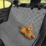 Black And White Glen Plaid Print Pet Car Back Seat Cover