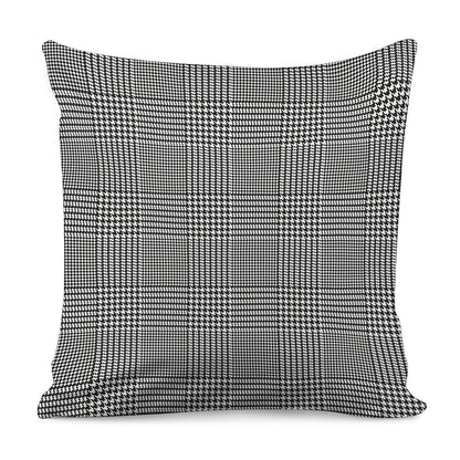 Black And White Glen Plaid Print Pillow Cover