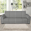 Black And White Glen Plaid Print Sofa Slipcover