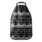 Black And White Gothic Wiccan Cat Print Car Seat Organizers