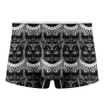 Black And White Gothic Wiccan Cat Print Men's Boxer Briefs
