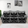 Black And White Gothic Wiccan Cat Print Sofa Cover