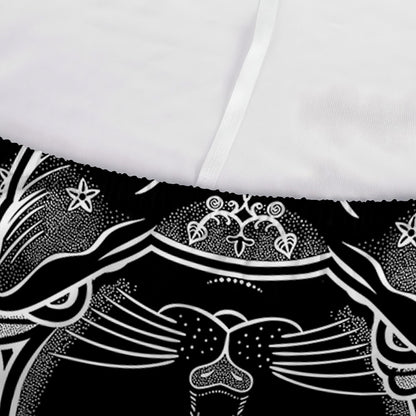 Black And White Gothic Wiccan Cat Print Sofa Cover