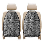 Black And White Graffiti Pattern Print Car Seat Organizers