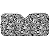 Black And White Graffiti Pattern Print Car Sun Shade