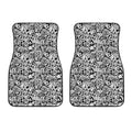 Black And White Graffiti Pattern Print Front Car Floor Mats