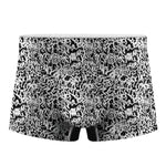 Black And White Graffiti Pattern Print Men's Boxer Briefs