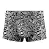 Black And White Graffiti Pattern Print Men's Boxer Briefs