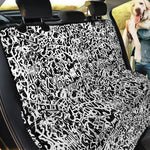 Black And White Graffiti Pattern Print Pet Car Back Seat Cover