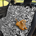 Black And White Graffiti Pattern Print Pet Car Back Seat Cover