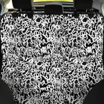 Black And White Graffiti Pattern Print Pet Car Back Seat Cover
