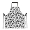 Black And White Guns Pattern Print Apron