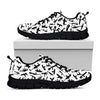 Black And White Guns Pattern Print Black Sneakers