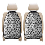 Black And White Guns Pattern Print Car Seat Organizers