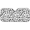 Black And White Guns Pattern Print Car Sun Shade