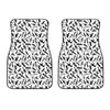 Black And White Guns Pattern Print Front Car Floor Mats