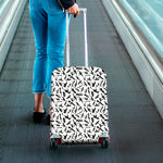 Black And White Guns Pattern Print Luggage Cover