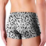 Black And White Guns Pattern Print Men's Boxer Briefs