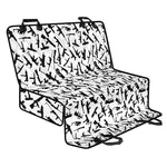 Black And White Guns Pattern Print Pet Car Back Seat Cover