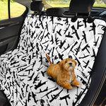 Black And White Guns Pattern Print Pet Car Back Seat Cover