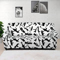 Black And White Guns Pattern Print Sofa Cover