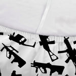Black And White Guns Pattern Print Sofa Cover