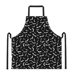 Black And White Halloween Bat Print Apron