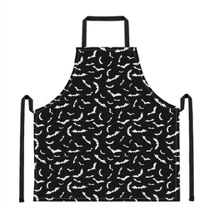 Black And White Halloween Bat Print Apron