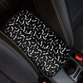 Black And White Halloween Bat Print Car Center Console Cover