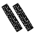 Black And White Halloween Bat Print Car Seat Belt Covers