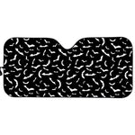 Black And White Halloween Bat Print Car Sun Shade