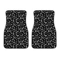 Black And White Halloween Bat Print Front Car Floor Mats