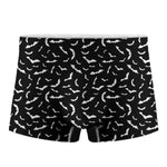 Black And White Halloween Bat Print Men's Boxer Briefs