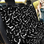 Black And White Halloween Bat Print Pet Car Back Seat Cover