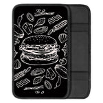 Black And White Hamburger Print Car Center Console Cover