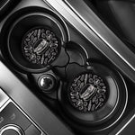 Black And White Hamburger Print Car Coasters