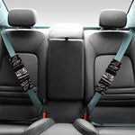 Black And White Hamburger Print Car Seat Belt Covers