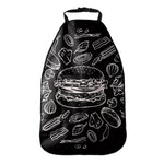 Black And White Hamburger Print Car Seat Organizers