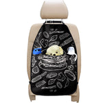 Black And White Hamburger Print Car Seat Organizers