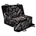 Black And White Hamburger Print Pet Car Back Seat Cover