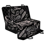 Black And White Hamburger Print Pet Car Back Seat Cover