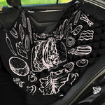 Black And White Hamburger Print Pet Car Back Seat Cover