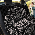 Black And White Hamburger Print Pet Car Back Seat Cover