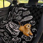 Black And White Hamburger Print Pet Car Back Seat Cover