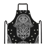 Black And White Hamsa Print Apron