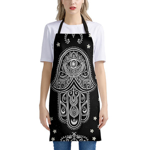 Black And White Hamsa Print Apron