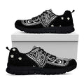 Black And White Hamsa Print Black Running Shoes