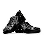 Black And White Hamsa Print Black Sneakers