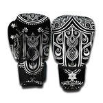 Black And White Hamsa Print Boxing Gloves